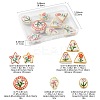 8Pcs 8 Styles Flower Theme Handmade Porcelain Beads LAMP-FS0001-67-4