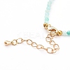 Faceted Natural Amazonite Beaded Bracelets for Women BJEW-JB05928-04-4