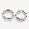 Tarnish Resistant 304 Stainless Steel Split Key Rings STAS-F041-36-1