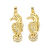 Brass Micro Pave Cubic Zirconia Pendants KK-F908-24G-1
