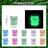 30Pcs 5 Colors Luminous Resin Cute Little Cat Ornaments RESI-SZ0003-43-2