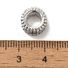 Brass Micro Pave Colorful Cubic Zirconia European Beads KK-C072-15P-3