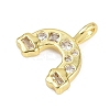 Brass Micro Pave Cubic Zirconia Pendants KK-L231-04G-01-2