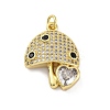 Brass Micro Pave Cubic Zirconia Pendants KK-U066-16G-1