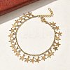 304 Stainless Steel Charm Bracelets for Women BJEW-D466-06G-1