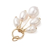 Natural Cultured Freshwater Pearl Rice Beaded Pendants PALLOY-JF04817-4