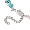 Natural Rose Quartz & Howlite & Green Aventurine Chip Beaded Necklaces NJEW-JN05099-02-5
