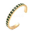 304 Stainless Steel & Cubic Zirconia Cuff Bangles for Women BJEW-T031-01C-4