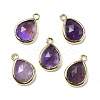 Natural Amethyst Faceted Pendants G-U019-05G-01-1