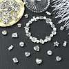 60Pcs 10 Styles Valentine's Day Theme Tibetan Style Alloy Beads TIBEB-CJ0001-38-6