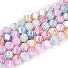 Anti-Tarnish Electroplate Glass Beads Strands GLAA-T025-4mm-14A-1