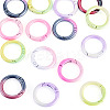 15Pcs Spray Paint Alloy Spring Gate Rings FIND-TA0010-92-3
