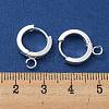 201 Stainless Steel Huggie Hoop Earrings Findings STAS-A167-01M-S-3