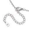 6Pcs 6 Styles Electroplated Clear AB Glass Star Moon Heart Pendant Necklaces NJEW-JN05146-6