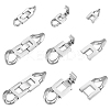 3Pcs 3 Styles 304 Stainless Steel Fold Over Clasps STAS-UN0053-38-1
