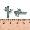 Rack Plating Alloy See Greem Enamel Connector Charms ENAM-N056-349P-3