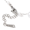 ABS Plastic Pearl Round Beads Link Bracelets BJEW-G774-05P-7