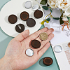 DIY Round Wood & Aluminum Brooch Making Kits DIY-FH0009-69B-3