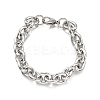 304 Stainless Steel Cable Chain Bracelets for Women LS-BJEW-Q050-01C-P-2