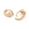 Brass Micro Pave Clear Cubic Zirconia Hoop Earrings EJEW-A107-02D-KCG-2
