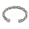304 Stainless Steel Cuff Bangles for Women STAS-M023-18D-2