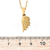 Wing 304 Stainless Steel Pendant Necklaces NJEW-H059-22G-5