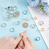 24Pcs 6 Style Adjustable 304 Stainless Steel Finger Rings Components STAS-AR0001-53-3