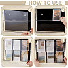 2-Tier Rectangle Wall Mounted Acrylic Baseball Card Display Cases with Magnetic Lid ODIS-WH0331-19A-4