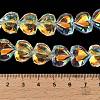 Electroplate Transparent Glass Beads Strands EGLA-B012-AB01-5