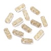 Metal Enlaced Transparent Acrylic Beads X-MACR-M045-10-1
