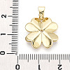 Brass Micro Pave Clear Cubic Zirconia Pendants KK-T080-15C-G-3