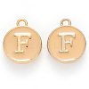 Golden Plated Alloy Enamel Charms X-ENAM-S118-06F-1