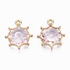 Faceted Glass Pendants GLAA-S191-002C-G-NR-2