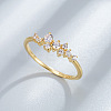 925 Sterling Silver Micro Pave Clear Cubic Zirconia Finger Rings for Women FS-WG88D88-06-1