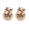 Christmas Theme Alloy Enamel Pendants ENAM-T020-10M-2