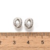 Brass Micro Pave Clear Cubic Zirconia Beads KK-L225-011P-2