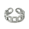 Non-Tarnish 304 Stainless Steel Open Cuff Ring RJEW-L110-001P-2