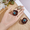 Flower Imitation Leather Scarf Clips AJEW-WH20001-16A-01-3
