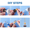BENECREAT DIY Blank Dome Vial Pendant Making Kit DIY-BC0010-01-4