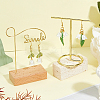 2 Pairs 2 Styles Alloy Enamel Dangle Earrings EJEW-HS00006-3