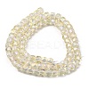 Electroplate Transparent Glass Beads Strands GLAA-C029-03B-02-2