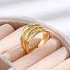 Rack Plating Brass Cuff Cubic Finger Rings for Women RJEW-M028-24G-4