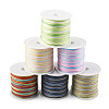 6 Rolls 6 Colors Segment Dyed Nylon Chinese Knotting Cord NWIR-TA0001-04-1