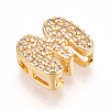 Brass Micro Pave Cubic Zirconia Charms KK-N254-217G-M-2