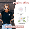 20Pcs 2 Styles Flower Embroidery Cloth Sew on Appliques PATC-FH0001-20-2