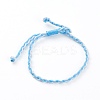 Adjustable Two Tone Nylon Cord Braided Bracelets BJEW-JB05850-03-1