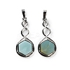 Natural Flower Amazonite Pendants G-F777-05P-09-1