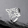 304 Stainless Steel Adjustable Cuff Rings RJEW-S628-03P-1