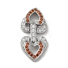 Brass Micro Pave Cubic Zirconia Fold Over Clasps KK-H455-53P-02-1