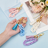 4Pcs CCB Plastic & Acrylic Pendant Decoration HJEW-GO00098-3